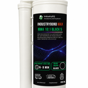 IndustryBond MAX MMA BLACK 5-minute methacrylate adhesive, 1:10 ratio, 490 ml